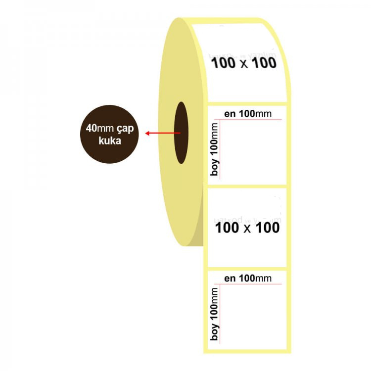 100m x 100mm Termal Etiket (500 Sarım) (1 koli 50 adet)